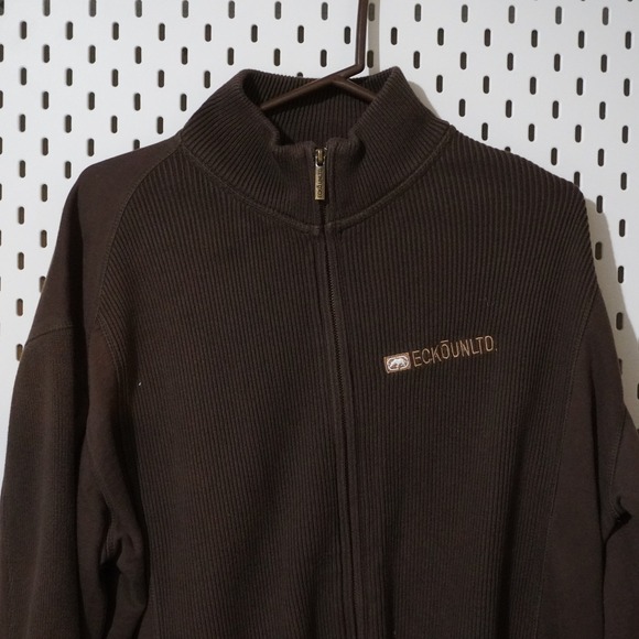Ecko Unltd Other - Ecko Unltd Brown Full Zip Knit‎ Cardigan Sweater Menswear Style Large